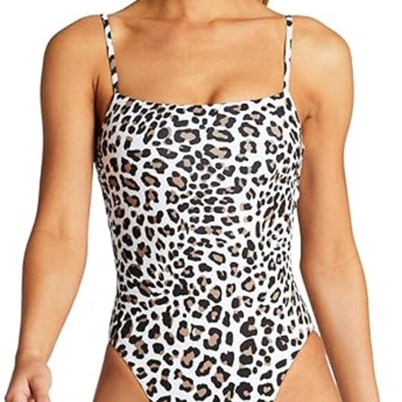 NWT $204 S /6 Leopard Print Vitamin A Swim  JENNA Savanna Bodysuit One Piece - Picture 4 of 9